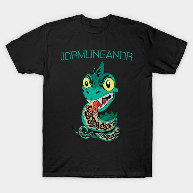 Wrath of the Serpent: Jormungandr in all its Glory T-Shirt by Holymayo Tee